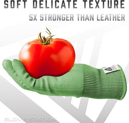 Ultra Durable Series Cut Resistant Gloves - Cutting Gloves for Chefs, BBQ and Cooking - Level 5 Protection, Food Grade Safe Cut - Purple, Large Size