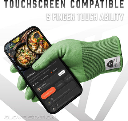 Ultra Durable Series Cut Resistant Gloves - Cutting Gloves for Chefs, BBQ and Cooking - Level 5 Protection, Food Grade Safe Cut - Purple, Large Size