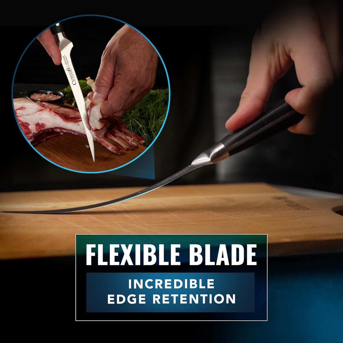 Fillet Knife, 7" Flexible Boning Knife for Fish & Meat | Razor Sharp High Carbon German Steel, Full Tang Ergonomic Handle – Grilling Gift for Men