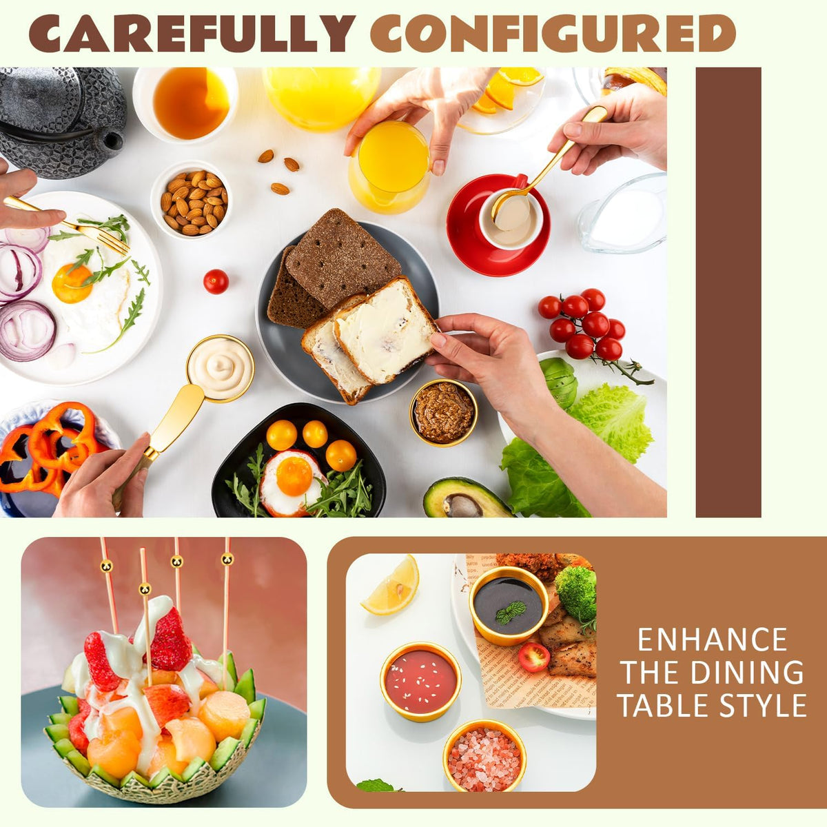169 Pcs Charcuterie Boards Accessories Gold Charcuterie Utensils Cheese Butter Spreader Knife Set Small Serving Tongs Forks and Spoons Dipping Bowls Honey Dipper Toothpick Flags Cocktail Picks