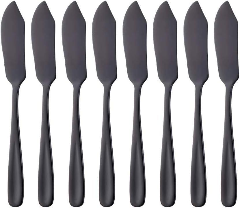 Cheese Butter Knife, Stainless Steel 18/10 6" Mini Desert Knives, Breakfast Slicer Sandwich Spreader,Set of 8