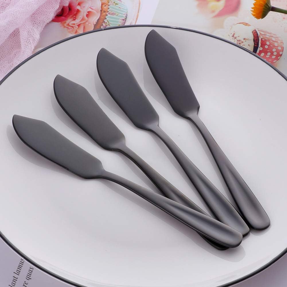 Cheese Butter Knife, Stainless Steel 18/10 6" Mini Desert Knives, Breakfast Slicer Sandwich Spreader,Set of 8