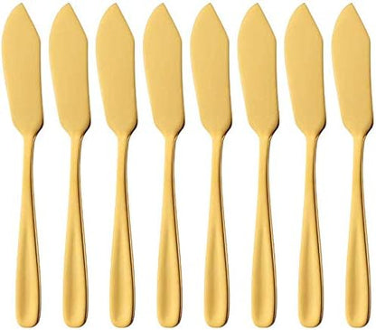Cheese Butter Knife, Stainless Steel 18/10 6" Mini Desert Knives, Breakfast Slicer Sandwich Spreader,Set of 8