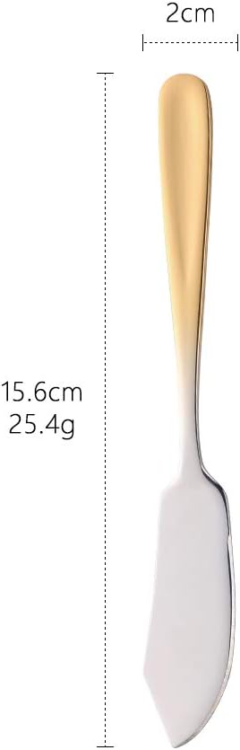 Cheese Butter Knife, Stainless Steel 18/10 6" Mini Desert Knives, Breakfast Slicer Sandwich Spreader,Set of 8