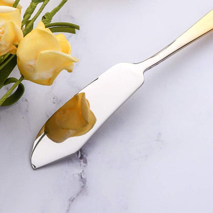 Cheese Butter Knife, Stainless Steel 18/10 6" Mini Desert Knives, Breakfast Slicer Sandwich Spreader,Set of 8