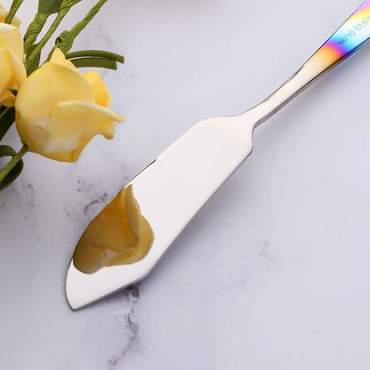 Cheese Butter Knife, Stainless Steel 18/10 6" Mini Desert Knives, Breakfast Slicer Sandwich Spreader,Set of 8