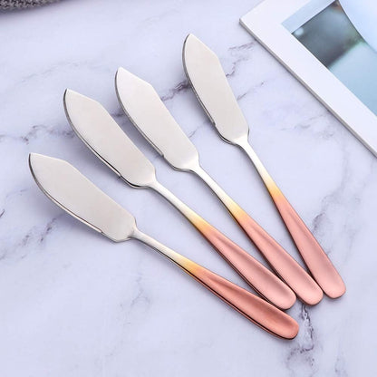 Cheese Butter Knife, Stainless Steel 18/10 6" Mini Desert Knives, Breakfast Slicer Sandwich Spreader,Set of 8