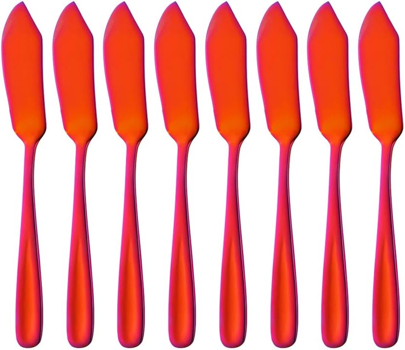 Cheese Butter Knife, Stainless Steel 18/10 6" Mini Desert Knives, Breakfast Slicer Sandwich Spreader,Set of 8