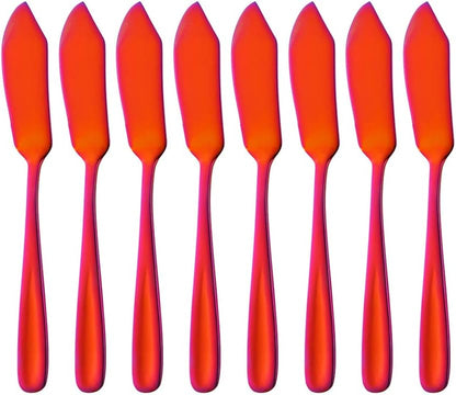 Cheese Butter Knife, Stainless Steel 18/10 6" Mini Desert Knives, Breakfast Slicer Sandwich Spreader,Set of 8