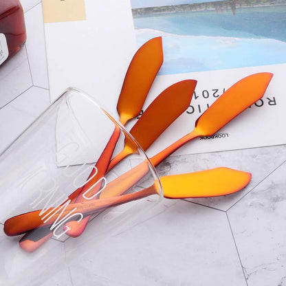 Cheese Butter Knife, Stainless Steel 18/10 6" Mini Desert Knives, Breakfast Slicer Sandwich Spreader,Set of 8