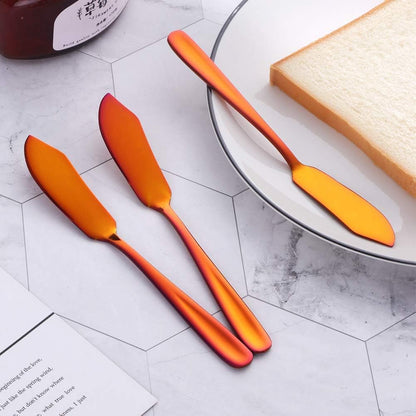 Cheese Butter Knife, Stainless Steel 18/10 6" Mini Desert Knives, Breakfast Slicer Sandwich Spreader,Set of 8
