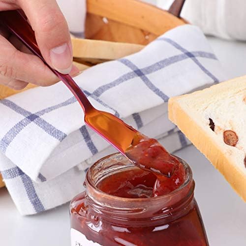 Cheese Butter Knife, Stainless Steel 18/10 6" Mini Desert Knives, Breakfast Slicer Sandwich Spreader,Set of 8