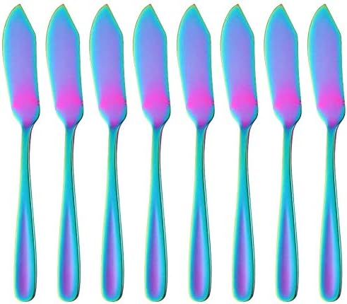 Cheese Butter Knife, Stainless Steel 18/10 6" Mini Desert Knives, Breakfast Slicer Sandwich Spreader,Set of 8