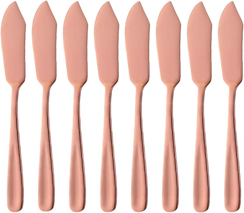 Cheese Butter Knife, Stainless Steel 18/10 6" Mini Desert Knives, Breakfast Slicer Sandwich Spreader,Set of 8