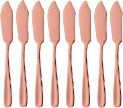 Cheese Butter Knife, Stainless Steel 18/10 6" Mini Desert Knives, Breakfast Slicer Sandwich Spreader,Set of 8