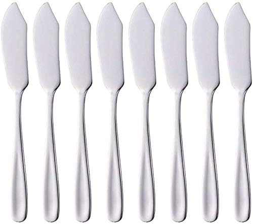 Cheese Butter Knife, Stainless Steel 18/10 6" Mini Desert Knives, Breakfast Slicer Sandwich Spreader,Set of 8