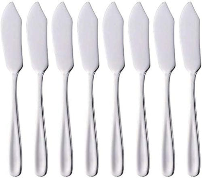 Cheese Butter Knife, Stainless Steel 18/10 6" Mini Desert Knives, Breakfast Slicer Sandwich Spreader,Set of 8