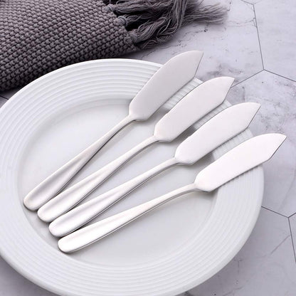 Cheese Butter Knife, Stainless Steel 18/10 6" Mini Desert Knives, Breakfast Slicer Sandwich Spreader,Set of 8