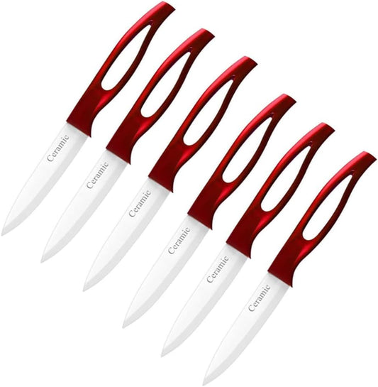Kitchen Bar Ceramic Steak Knife Super Sharp Knifes 6 Pcs Kitchenware