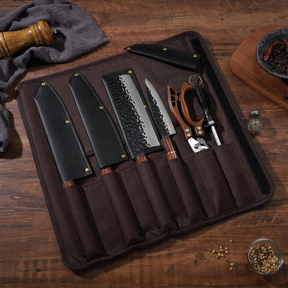 Huusk Japanese Knife Set 3 PCS - Stainless Chef Knife Set with Sheath