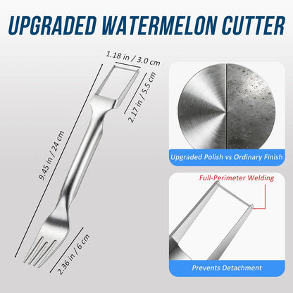 Watermelon Cutter Slicer,2-in-1 Stainless Steel Fruit Fork for Home Kitchen