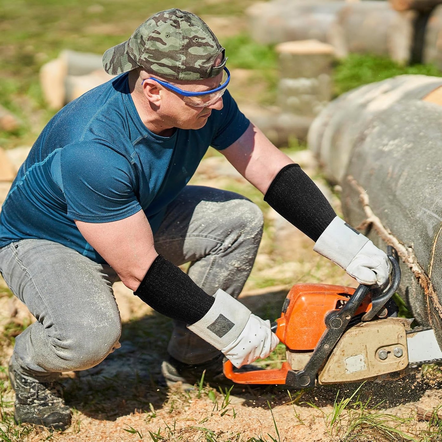 Cut Resistant Sleeves for Arm Protection, Gardening Sleeves, Dog Bite Safety Arm Sleeves