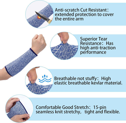 Cut Resistant Sleeves for Arm Protection, Gardening Sleeves, Dog Bite Safety Arm Sleeves