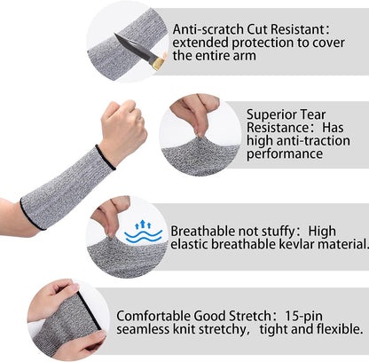 Cut Resistant Sleeves for Arm Protection, Gardening Sleeves, Dog Bite Safety Arm Sleeves