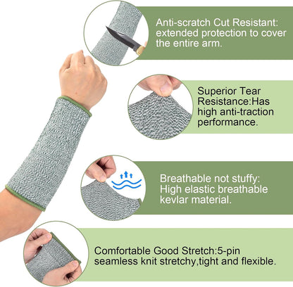 Cut Resistant Sleeves for Arm Protection, Gardening Sleeves, Dog Bite Safety Arm Sleeves