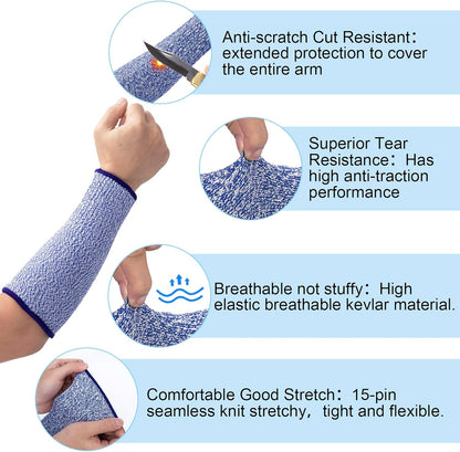 Cut Resistant Sleeves for Arm Protection, Gardening Sleeves, Dog Bite Safety Arm Sleeves
