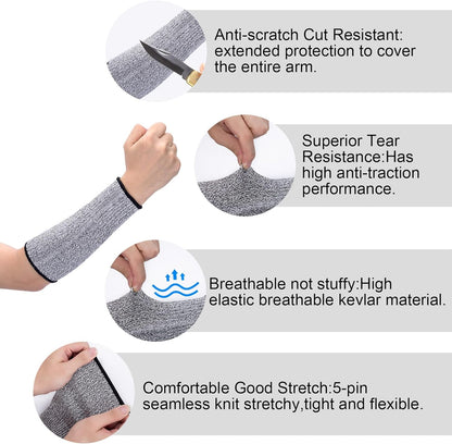 Cut Resistant Sleeves for Arm Protection, Gardening Sleeves, Dog Bite Safety Arm Sleeves