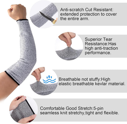 Cut Resistant Sleeves for Arm Protection, Gardening Sleeves, Dog Bite Safety Arm Sleeves