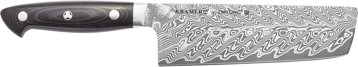 KRAMER EUROLINE Damascus Collection 6.5-inch Razor-Sharp German Nakiri Knife, Made in Company-Owned German Factory with Special Formula Steel perfected for almost 300 Years