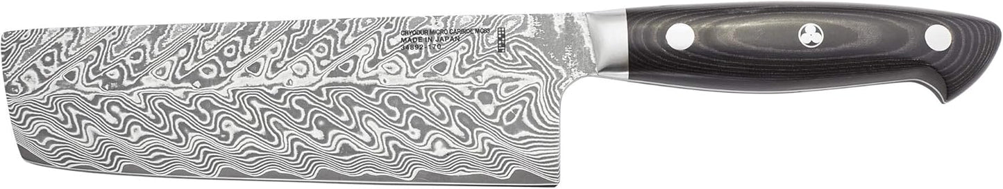 KRAMER EUROLINE Damascus Collection 6.5-inch Razor-Sharp German Nakiri Knife, Made in Company-Owned German Factory with Special Formula Steel perfected for almost 300 Years