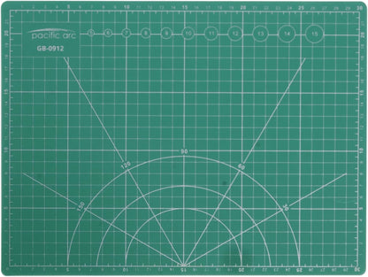 Double Sided Self Healing Cutting Mat - Thick and Durable Vinyl Rotary Cutting Mat for Sewing & Scrapbook Paper Cutting Mat (09"x 12")