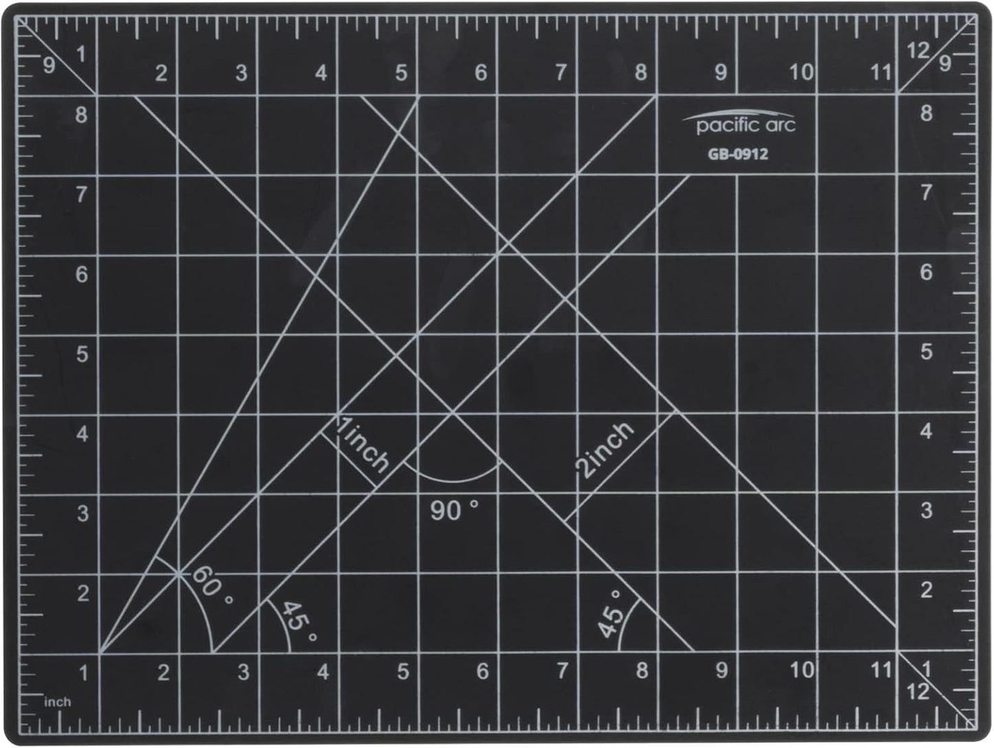 Double Sided Self Healing Cutting Mat - Thick and Durable Vinyl Rotary Cutting Mat for Sewing & Scrapbook Paper Cutting Mat (09"x 12")