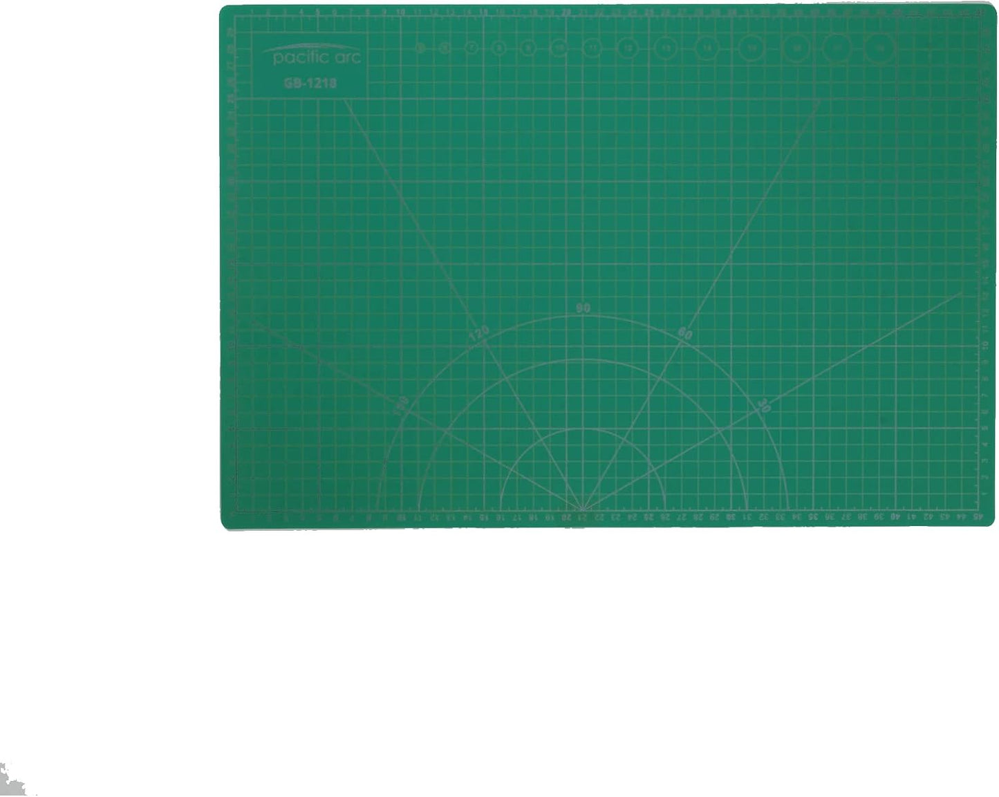 Double Sided Self Healing Cutting Mat - Thick and Durable Vinyl Rotary Cutting Mat for Sewing & Scrapbook Paper Cutting Mat (09"x 12")