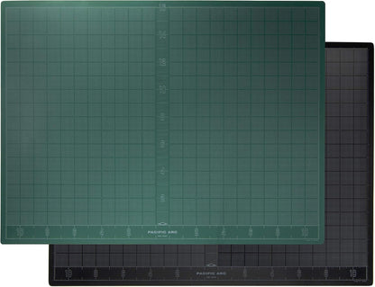 Double Sided Self Healing Cutting Mat - Thick and Durable Vinyl Rotary Cutting Mat for Sewing & Scrapbook Paper Cutting Mat (09"x 12")
