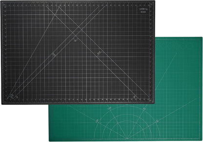 Double Sided Self Healing Cutting Mat - Thick and Durable Vinyl Rotary Cutting Mat for Sewing & Scrapbook Paper Cutting Mat (09"x 12")