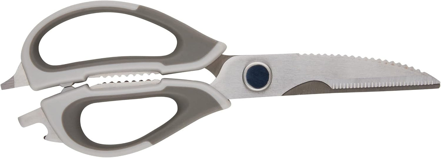 Rachael Ray Cutlery Japanese Stainless Steel Knives Set with Sheaths, 6-Inch Utility Knife and 5-Inch Serrated Utility Knife, Gray