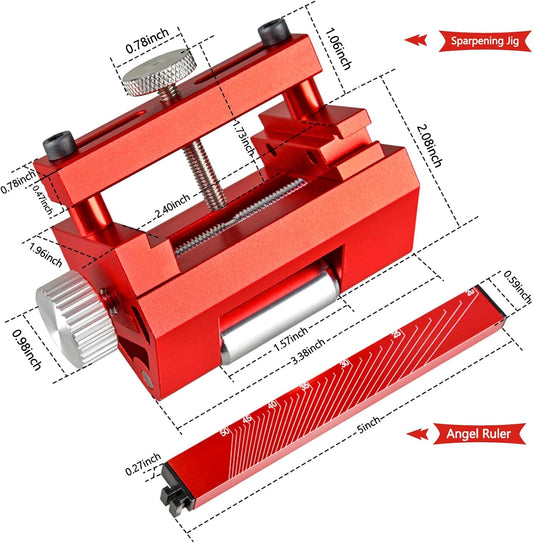 Honing Guide for Chisels and Planes,Adjustable Chisel Sharpening Jig,Fixed Angle Knife Sharpener Tool,Knife Honing Guide Clamping Planer Blade for Chisels and Planes