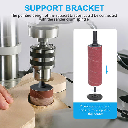 19 Pack Spindle Sander Sleeves with Rubber Eraser, 4-1/2’’ Length, 1/2’’, 3/4’’, 1’’, 1-1/2’’, 2’’, 3’’ Diameter Sanding Sleeves Set, Grit 80, 150, 240,for Spindle Drum Sanders