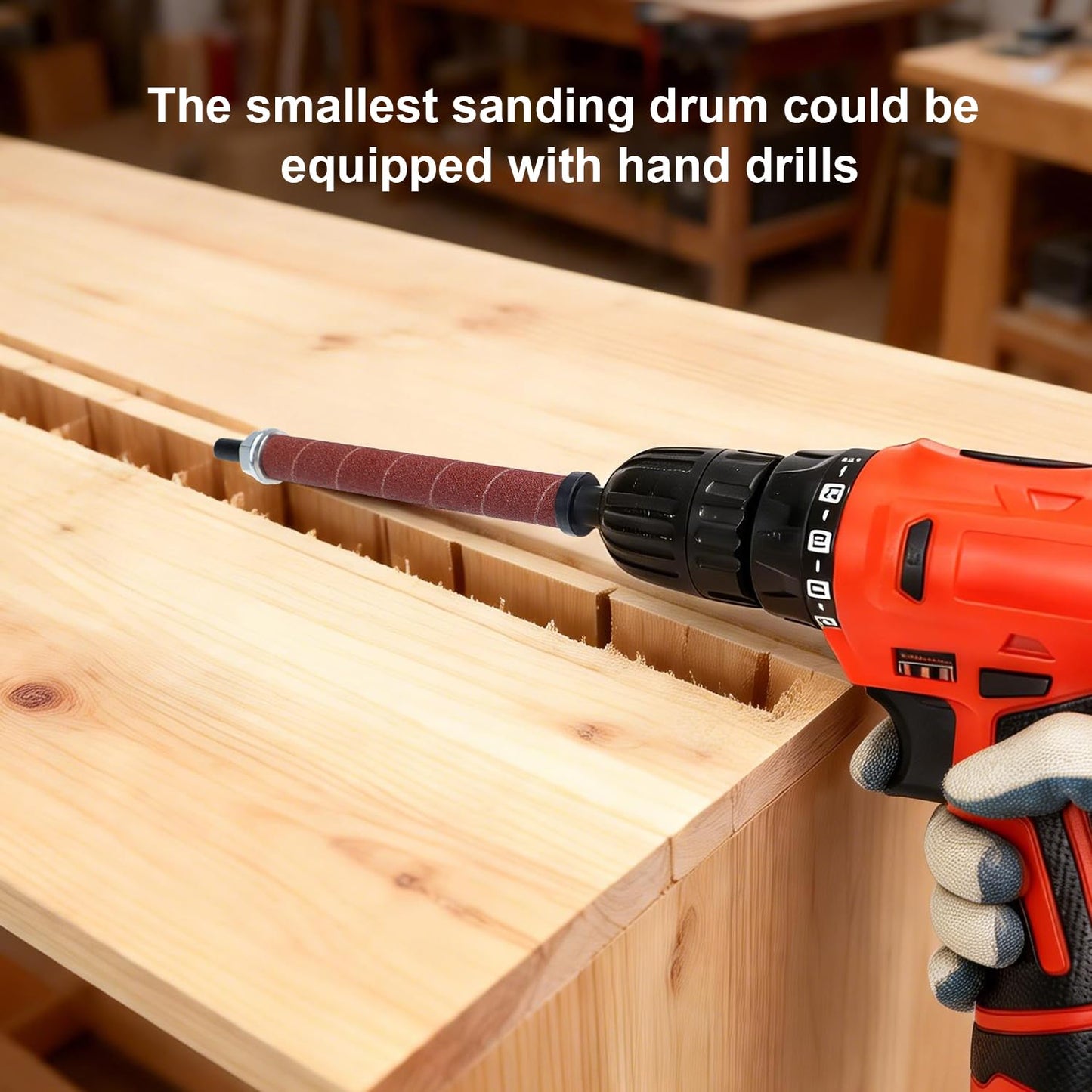 19 Pack Spindle Sander Sleeves with Rubber Eraser, 4-1/2’’ Length, 1/2’’, 3/4’’, 1’’, 1-1/2’’, 2’’, 3’’ Diameter Sanding Sleeves Set, Grit 80, 150, 240,for Spindle Drum Sanders