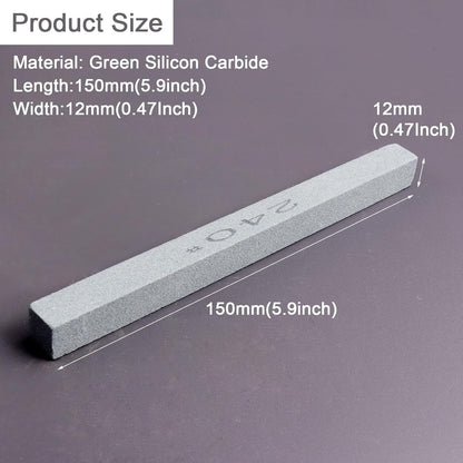 Sharpening Stone Sticks,8pcs Square Green Carbon Oilstone Sanding Bar for sharpening cutting tools, Honing Steel Tool (5.9 * 0.47 * 0.47Inch)