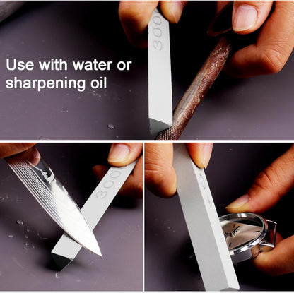 Sharpening Stone Sticks,8pcs Square Green Carbon Oilstone Sanding Bar for sharpening cutting tools, Honing Steel Tool (5.9 * 0.47 * 0.47Inch)