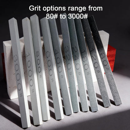 Sharpening Stone Sticks,8pcs Square Green Carbon Oilstone Sanding Bar for sharpening cutting tools, Honing Steel Tool (5.9 * 0.47 * 0.47Inch)