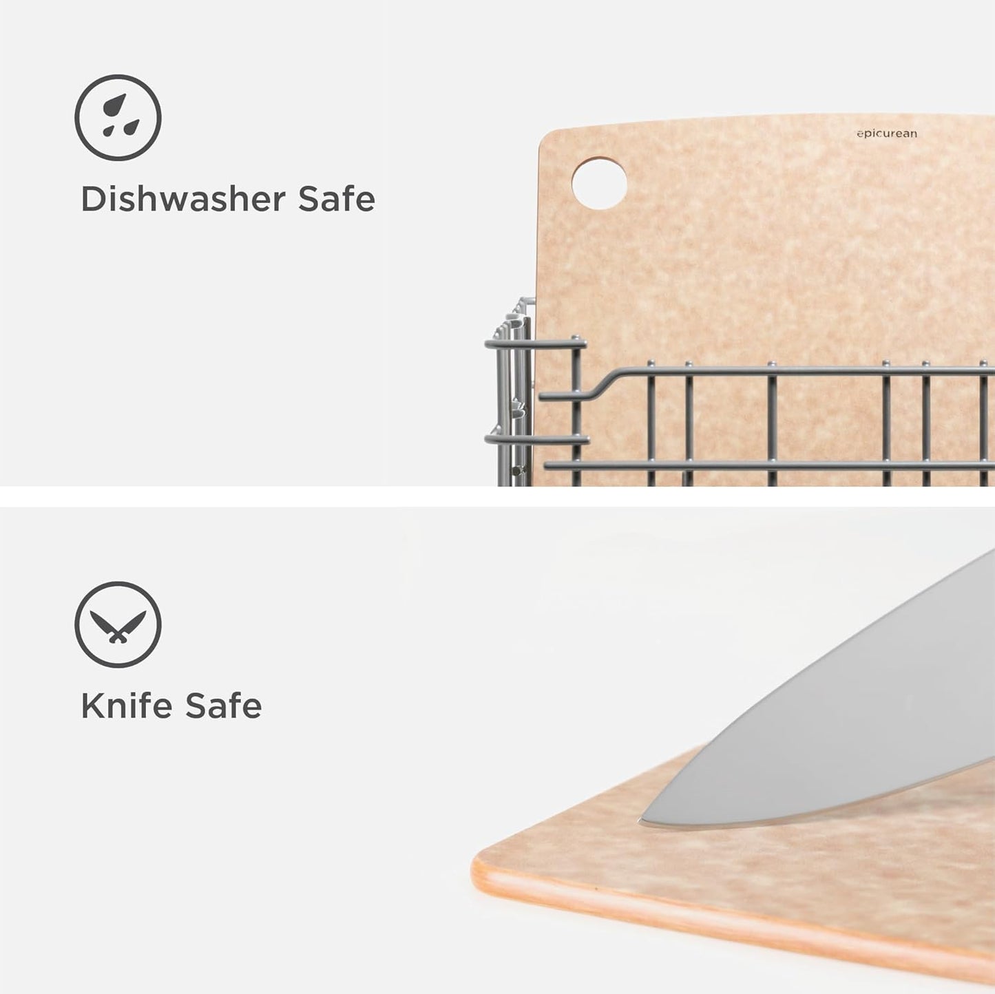 Kitchen Series Cutting Board, 11.5-Inch × 9-Inch, Natural