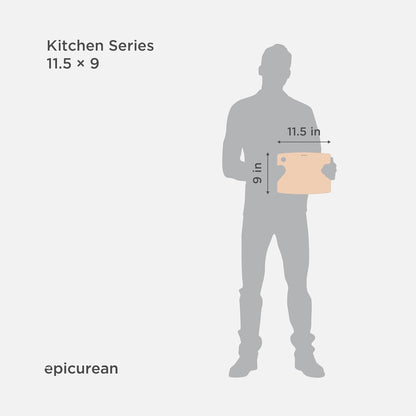 Kitchen Series Cutting Board, 11.5-Inch × 9-Inch, Natural