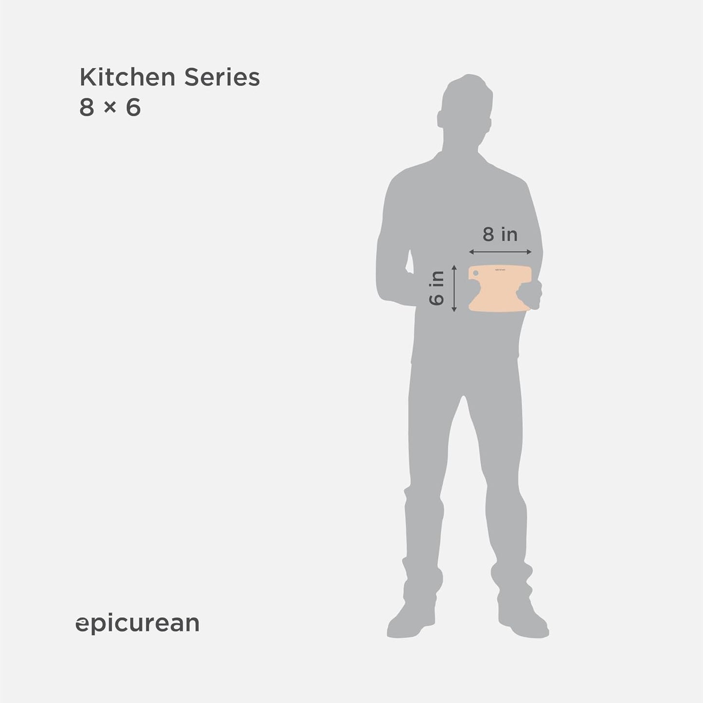 Kitchen Series Cutting Board, 11.5-Inch × 9-Inch, Natural