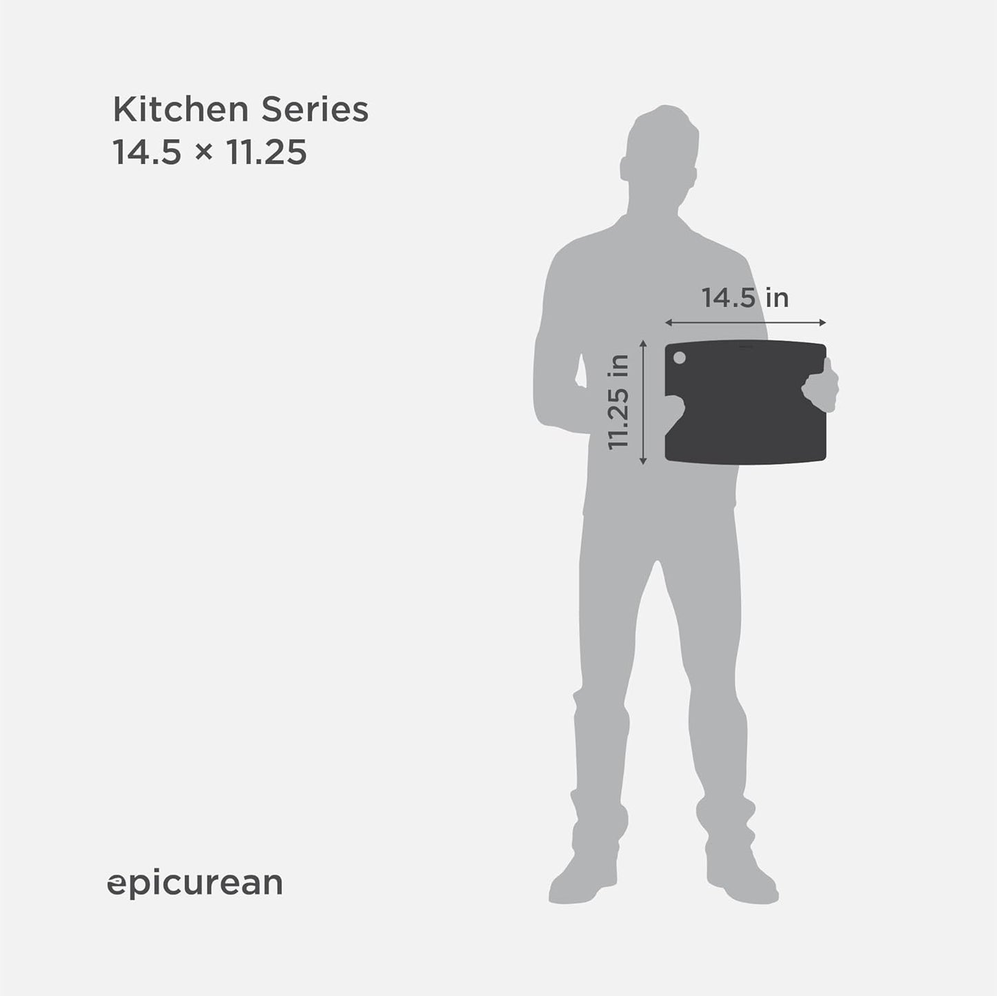 Kitchen Series Cutting Board, 11.5-Inch × 9-Inch, Natural